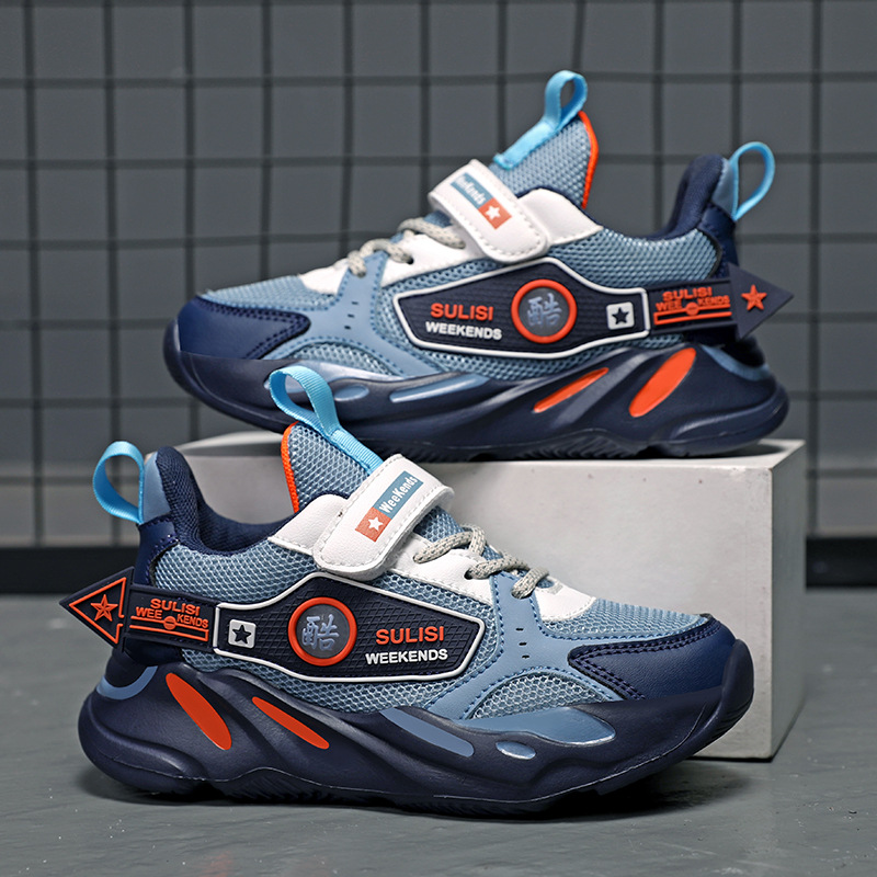 2024 otoño nuevos zapatos para niños zapatos deportivos casuales para niños zapatos de malla para niños grandes zapatos de running suaves