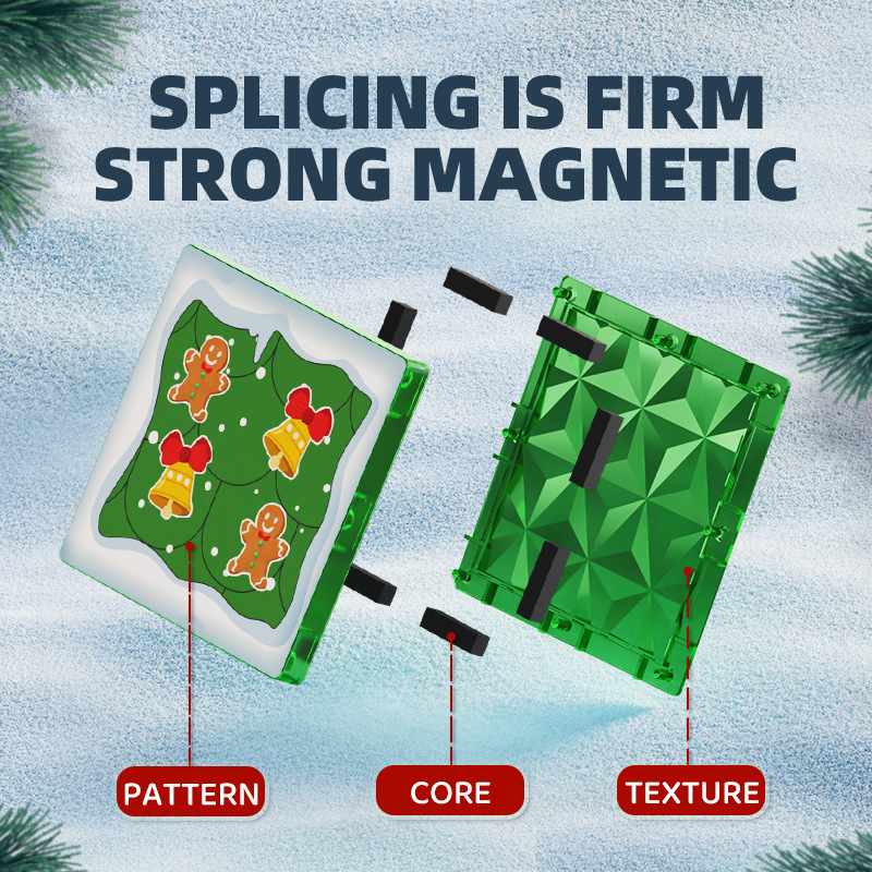 Amazon Diamant Magnetic Navidad Bloques Juguetes Escenas Transfronterizas Azulejos Conjunto de Construcción Puzzles Mágicos para Niños