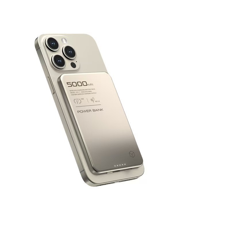 3C 新しいプライベートモデルワイヤレス磁気パワーバンク合金素材 5000 mAh Apple 15/16PD 高速充電に適しています|undefined