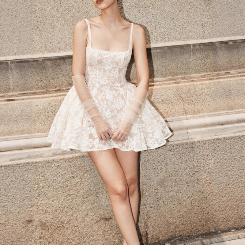 American-Style Back-To-School Season New Style Tube Top Dress, Slim-Fitting and Sexy Party Dress, Hip-Hugging Summer Knitted Long Dress for Women