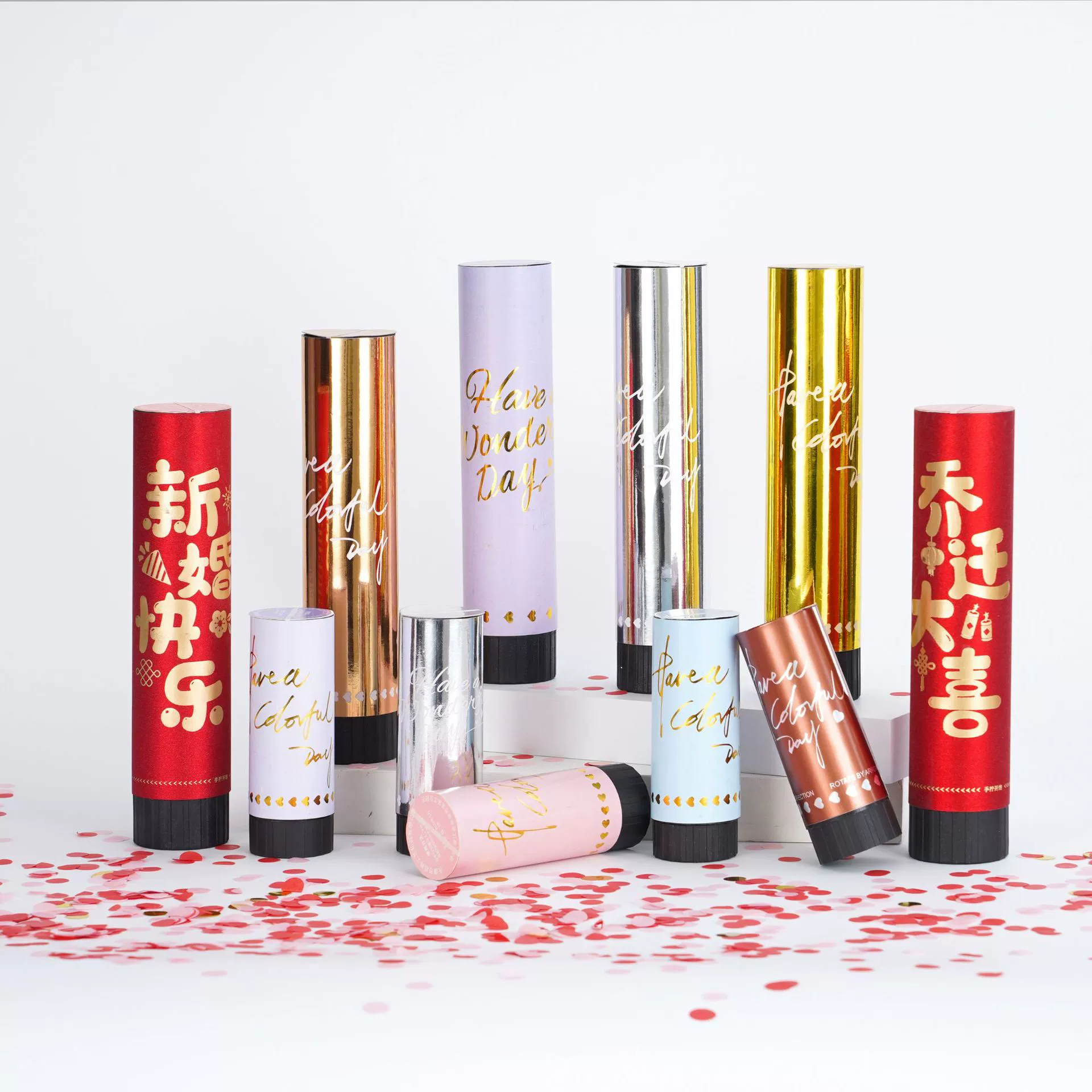 11-сантиметровая свадебная рождественская мини-пушка для фейерверков, ручная, скрученная вручную, для детских праздников, подарочная ручная пушка-фейерверк