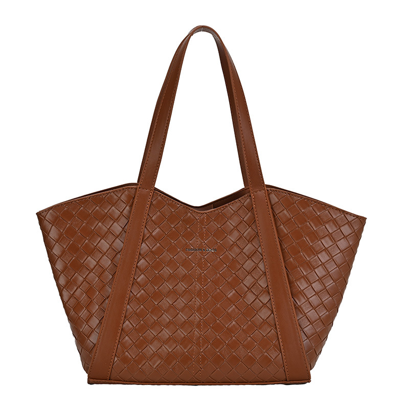 Nuevo bolso Tote marca de bolso plano tejido bolso de hombro de gran capacidad de mujer moda versátil bolso de brazo de viaje