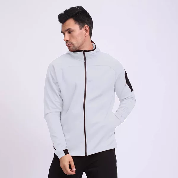 Casual Sports Zip-Up Hoodie Men's Multi-Pocket Jacket