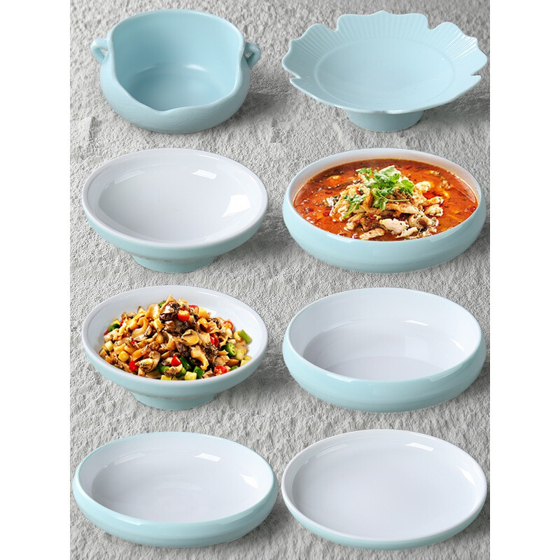 A8 Melamine Tableware Hotel Cold Dish Plate Personalized Snack Plate Scandinavian Restaurant Dish Hot Pot Buffet Plate