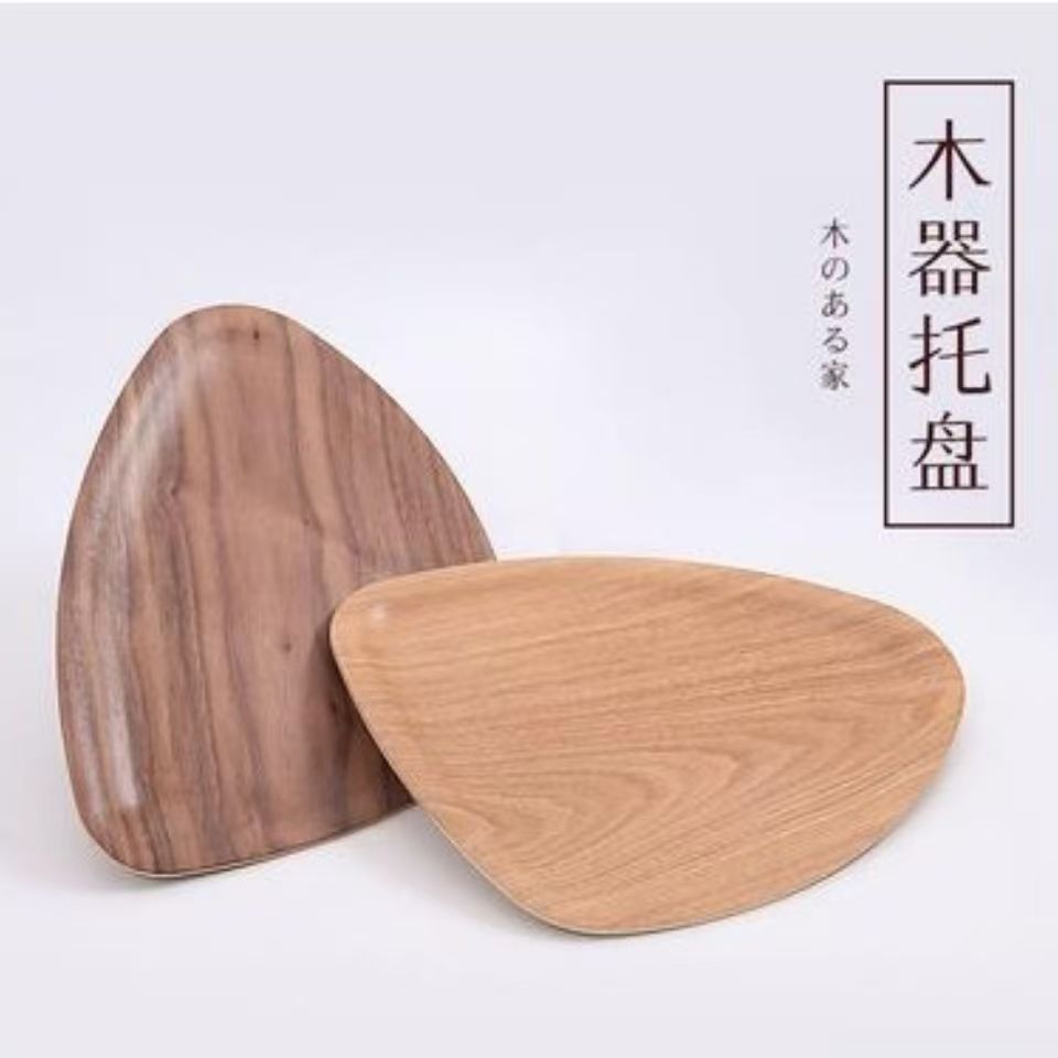 bandeja triangular de madera hotel baño bandeja de lavado bandeja de comedor de hotel bandeja de pastel