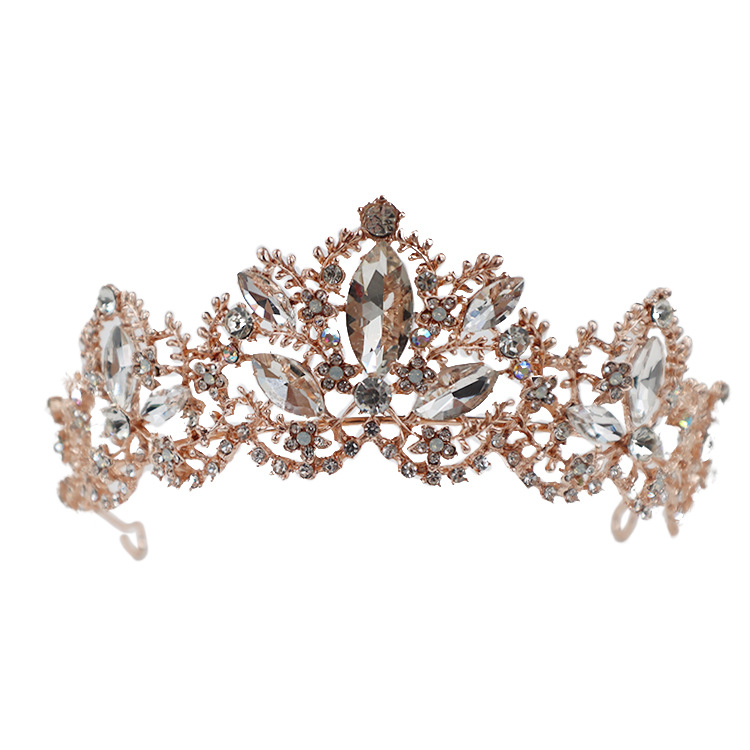 Nupcial corona tocado cristal princesa corona nupcial boda hilo vestido accesorios cumpleaños corona cabeza accesorios al por mayor