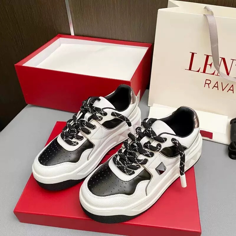 Correct Version Sports Shoes V Home Rivet Decoration Casual Round Toe Fashion Couple Thick-Soled Platform Shoes