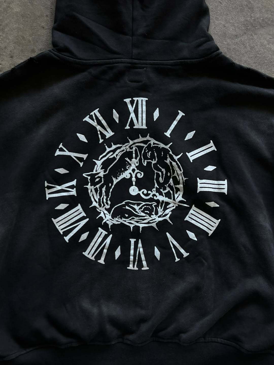 Men's Clothing European And American High Street Dark Style Hooded Zipper Sweatshirt Men And Women Autumn And Winter Trendy Street Retro Loose Jacket_viptrois.com