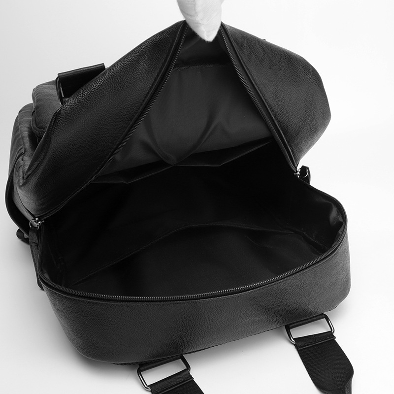 Nueva mochila de PU, mochila de hombre de moda, bolso de hombre de negocios de cercanías, bolso de computadora de gran capacidad, mochila transfronteriza