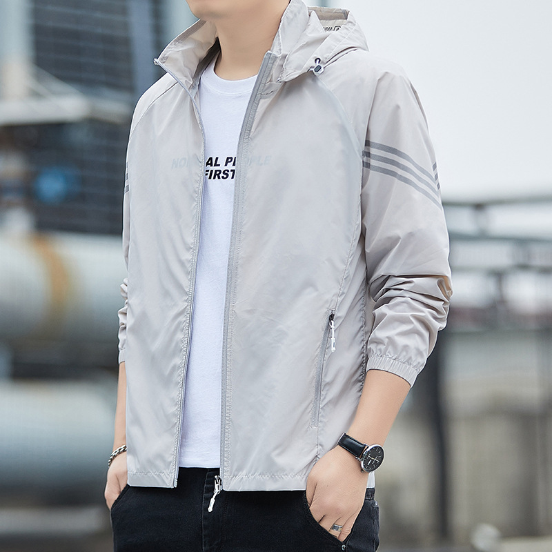 Verano hombre ropa de protección solar hombre UPF50 + hielo anti-UV ropa de protección solar hombre abrigo delgado secado rápido pesca