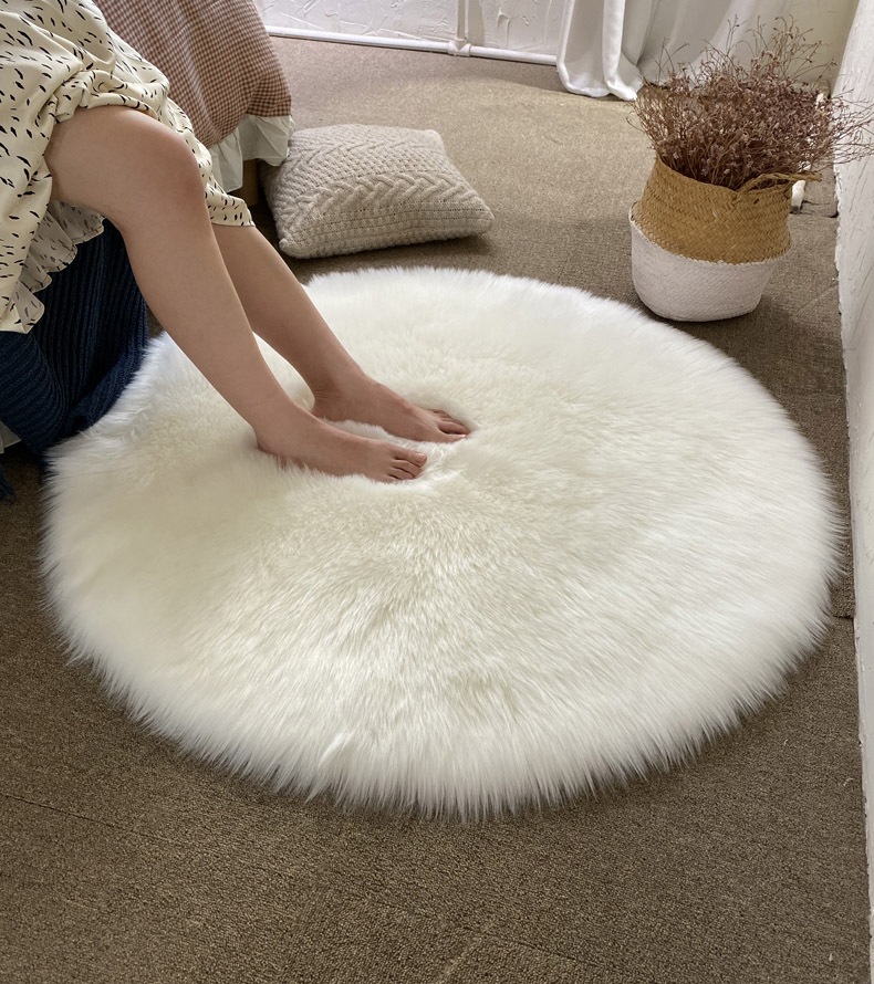 Round Footrest Mat, Bedroom Entry Carpet, Living Room Light Luxury Chinese Door Mat, Entryway Carpet, Bedroom Full Floor Carpet, Coffee Table