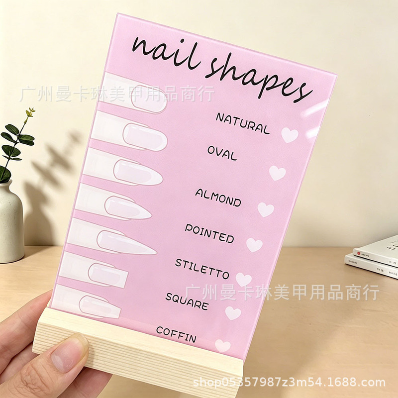 Acrylic Nail Shape Guide Salon Nail List Nail Salon Sign Salon Decoration Home Nail Decoration