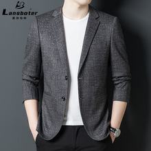 莱诗伯特春秋厚款男式休闲西装修身免烫商务西服男士便西上衣外套