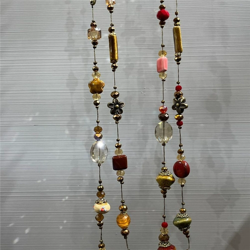 Подлинно оформленный браслет из бус handmade, длинное высококлассное ожерелье, элегантная цепь, универсальный модный свитер, западный стиль