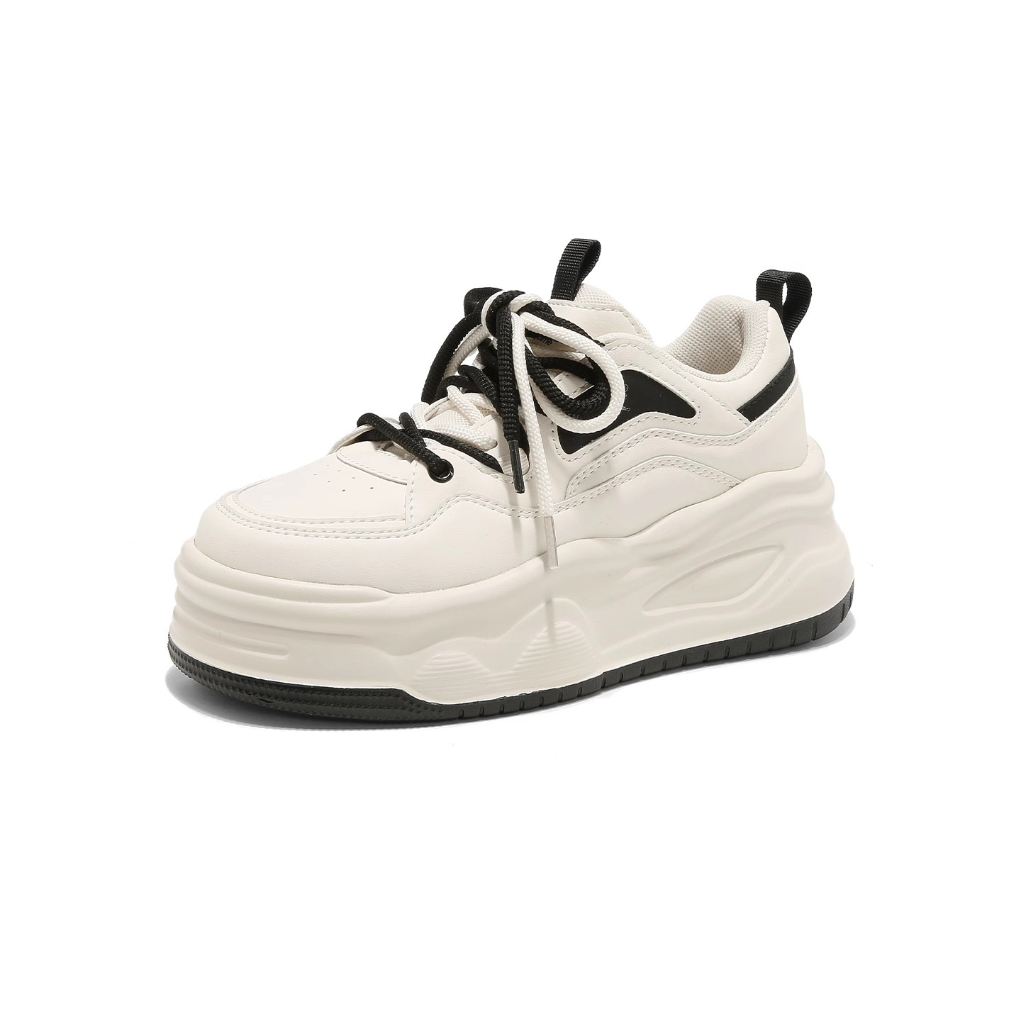 Augu Shi Deng zapatos blancos de fondo grueso para mujeres 2026 nueva primavera alta zapatos casuales muffins zapatos deportivos