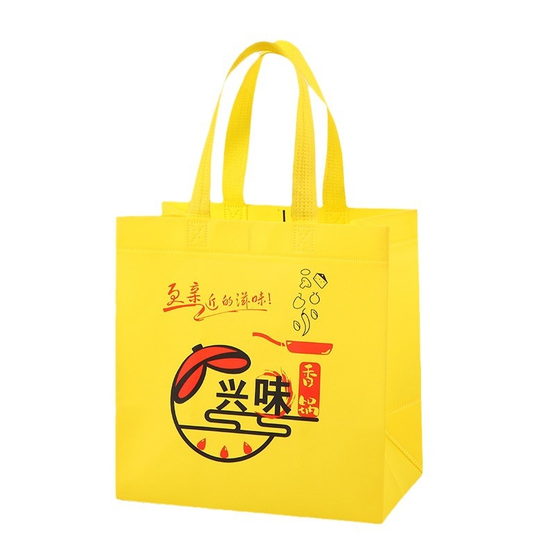 Bolsa de mano de tela no tejida impresa en color clase de capacitación bolsa de embalaje de comida para llevar bolsa de compras de snack de gran capacidad de supermercado image 5