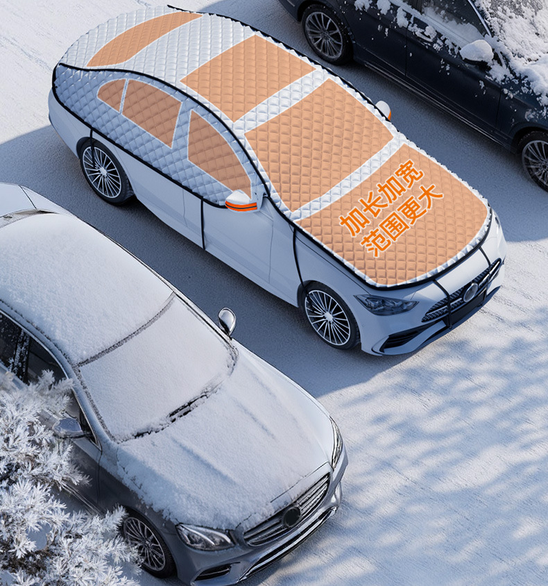 Car Snow Cover, New Energy Vehicle Winter Sunshade, Thickened Front Glass Snow Cover, Anti-Freeze