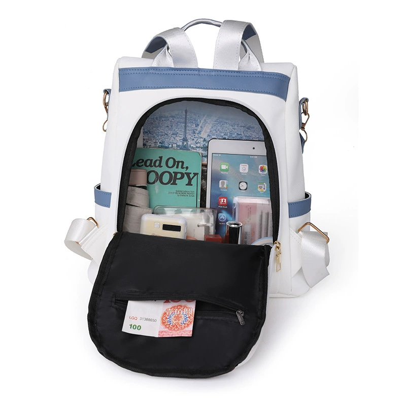 Shoulder bag, nylon trend fashionable backpack for traveling, 2023 collection, Korean style, anti-theft