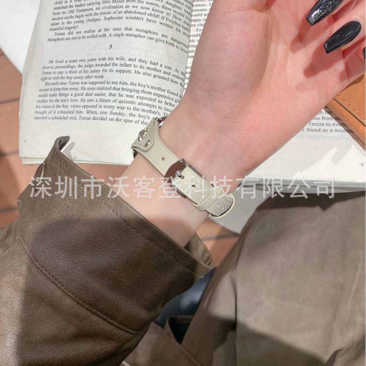 Aplicable Apple Mango Pure Leather Slim Band Apple Watch S10/9/8/SE/7/6/5/4/3/21 image 5
