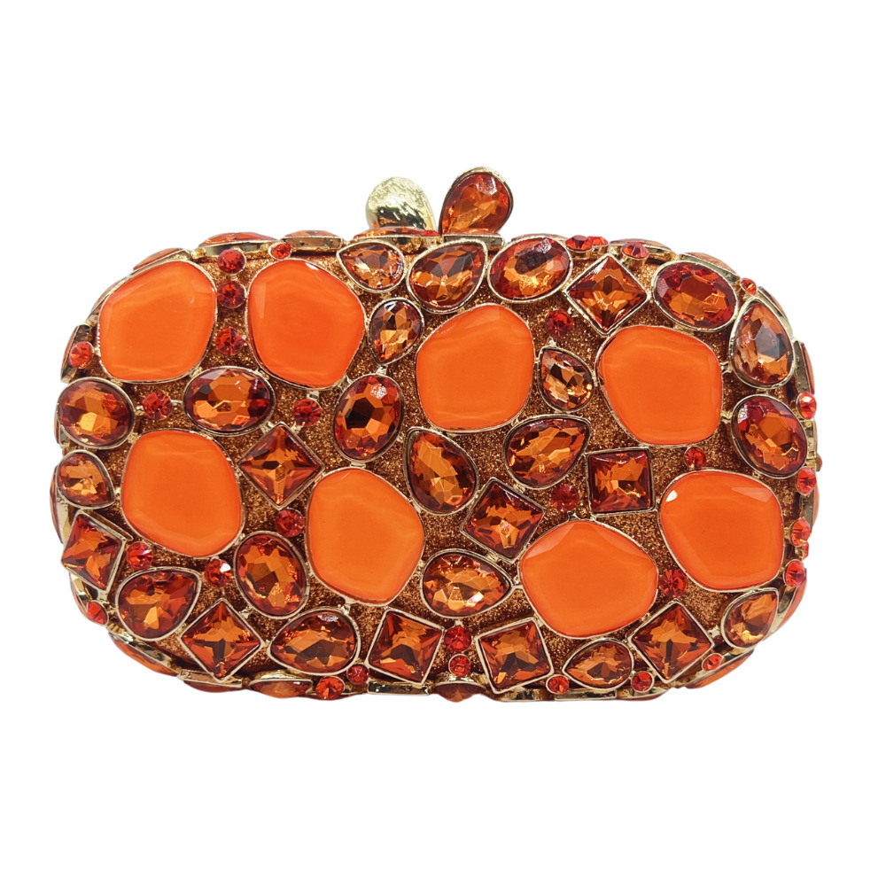 Bolsa de embrague de piedra de cristal transfronterizo bolsas de cena de diamantes bolsas de vestido de fiesta bolsas de mano de mujer