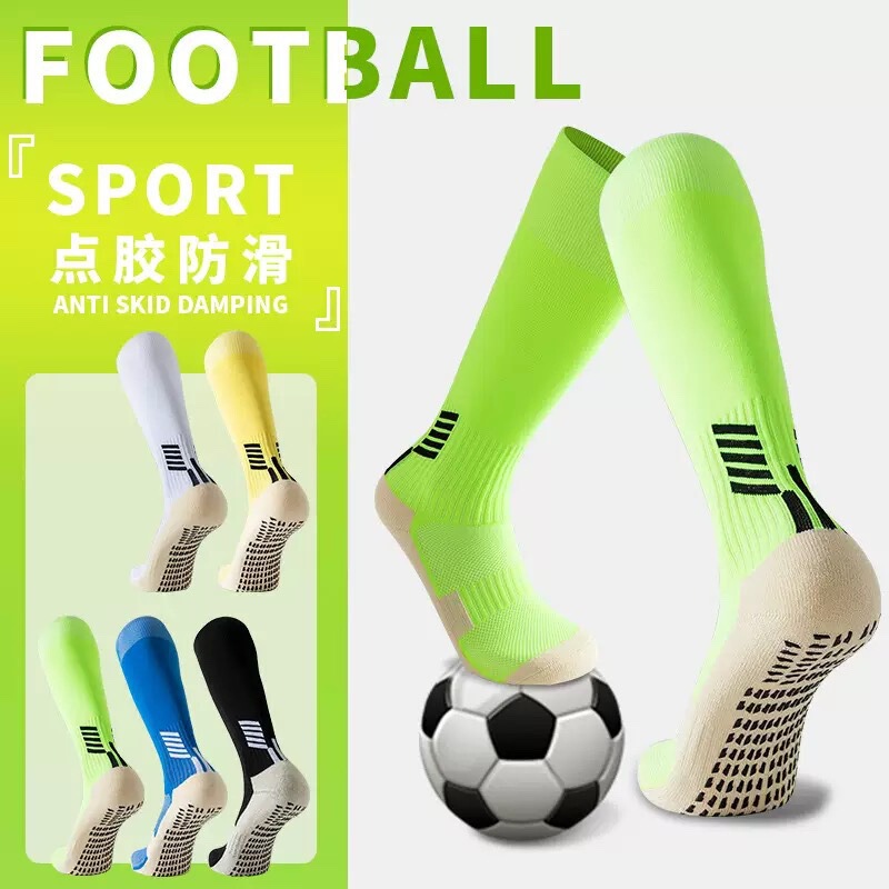 Summer Men's Football Professional Socks Dotted Training Mid-Tube Non-Slip Socks Towel Bottom Sweat-Absorbent Sports Socks Wholesale