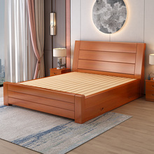经济型简约中式实木床1.8米双人床主卧1.5米单人床家用1.2m加厚床
