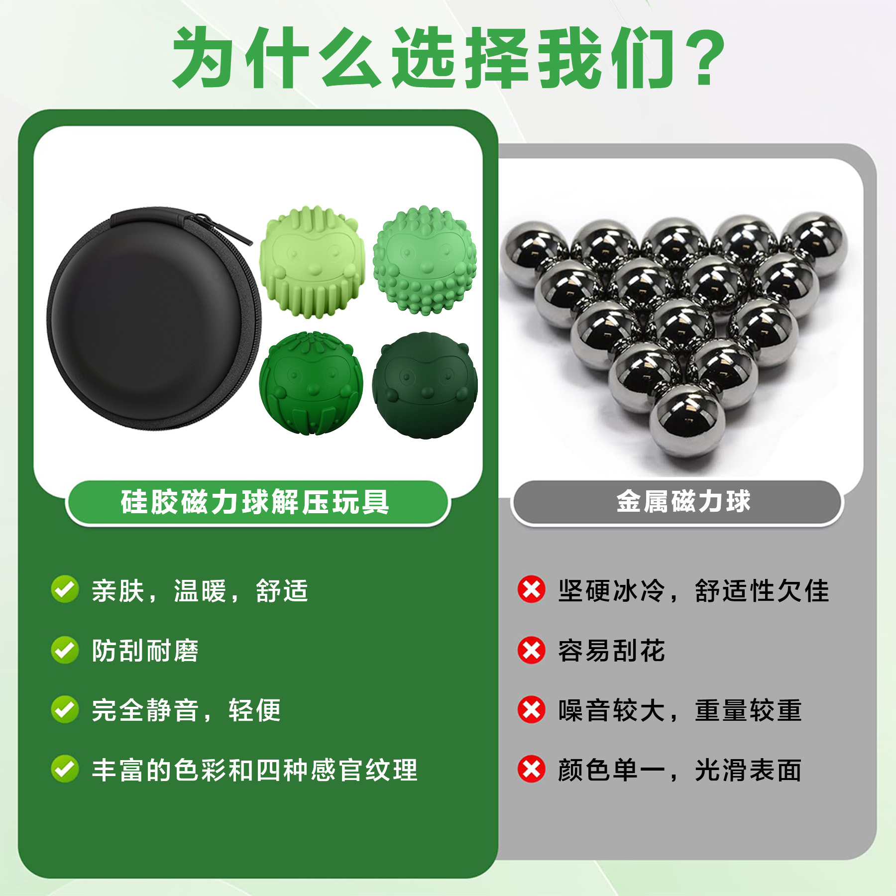 Juguete Sensorial Magnético en Existencia, Bola Magnética para Aliviar el Estrés y la Ansiedad, Bola Magnética de Silicona Elástica