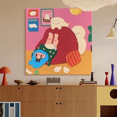 マティスニッチアートリビングルーム装飾絵画楽しい漫画ドーパミン子供部屋寝室ベッドサイド吊り絵画壁画