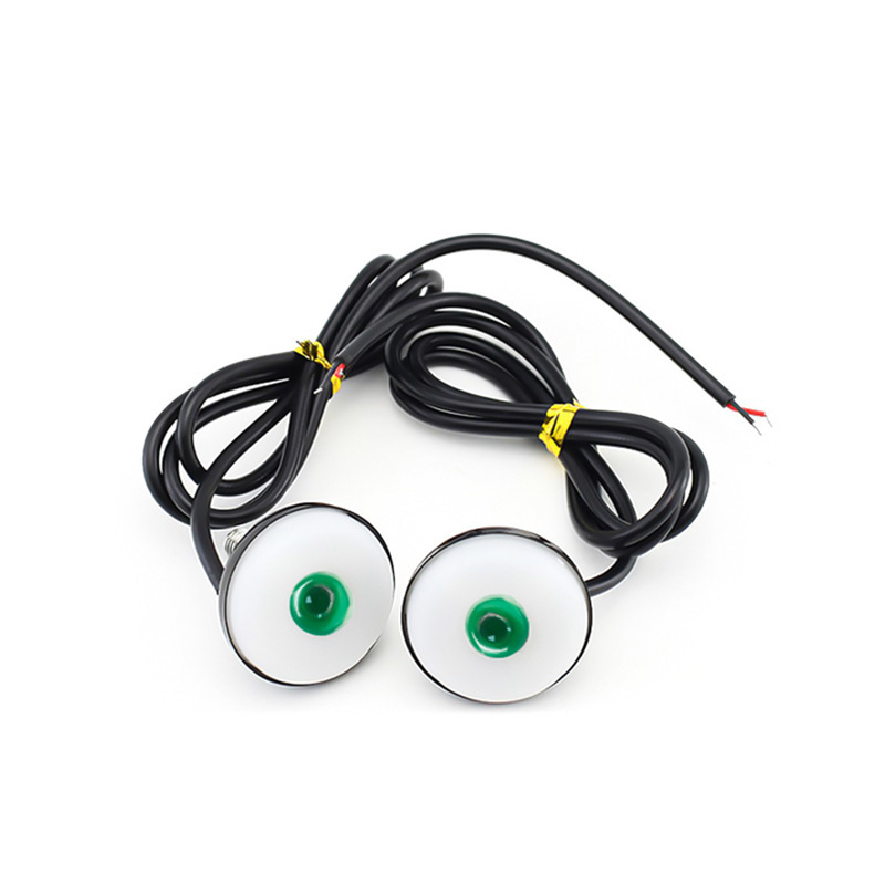 23mm motocicleta ojo de halcón luz de espejo flash 3014 -6 luz de color espejo retrovisor luz de reflector