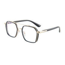 2022新款時尚雙梁TR90防藍光平光鏡個性大不規則眼鏡配近視眼鏡框