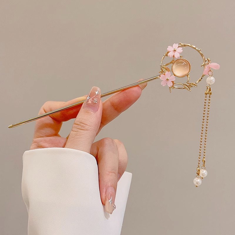 El nuevo país viento inmortal qi fluye pinzas de cabello para mujeres elegantes estilo antiguo paso de agitar cheongsam piezas de cabello de cabello diario estilo chino clásico pinzas de cabello