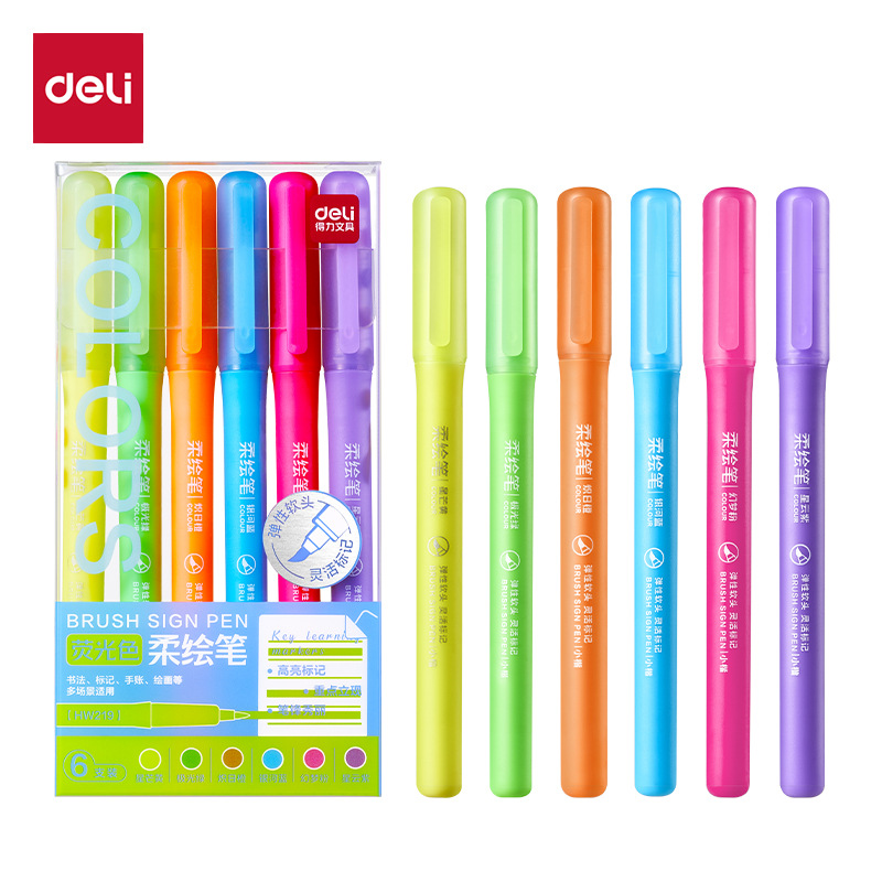 Lápiz de pintura suave fluorescente de poder, lápiz de marca de clave, lápiz de marca de estudiantes, lápiz de graffiti de gran capacidad, lápiz de graffiti multicolor