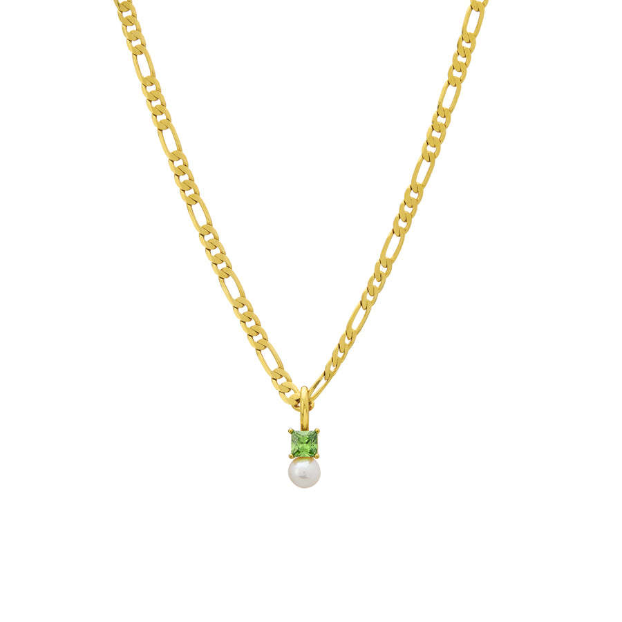 Collar de Circonitas de Colores, Bañado en Oro, Estilo Minimalista