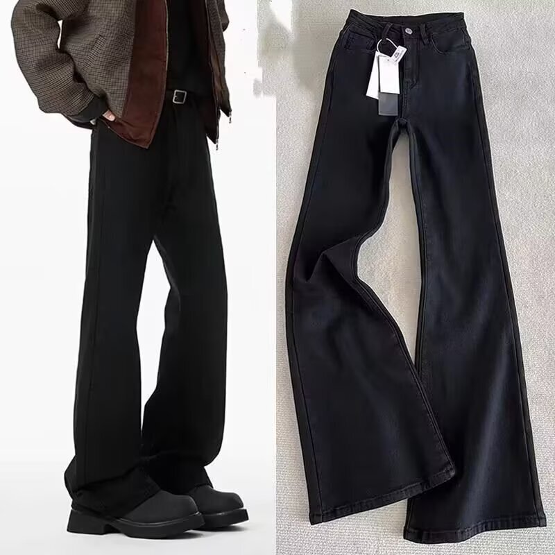 Versatile Slimming Black Flared Jeans for Men Trendy New Ins Long Pants American High Street Casual Pants Versatile Slimming Black Flared Jeans for Men Trendy New Ins Long Pants American High Street Casual Pants