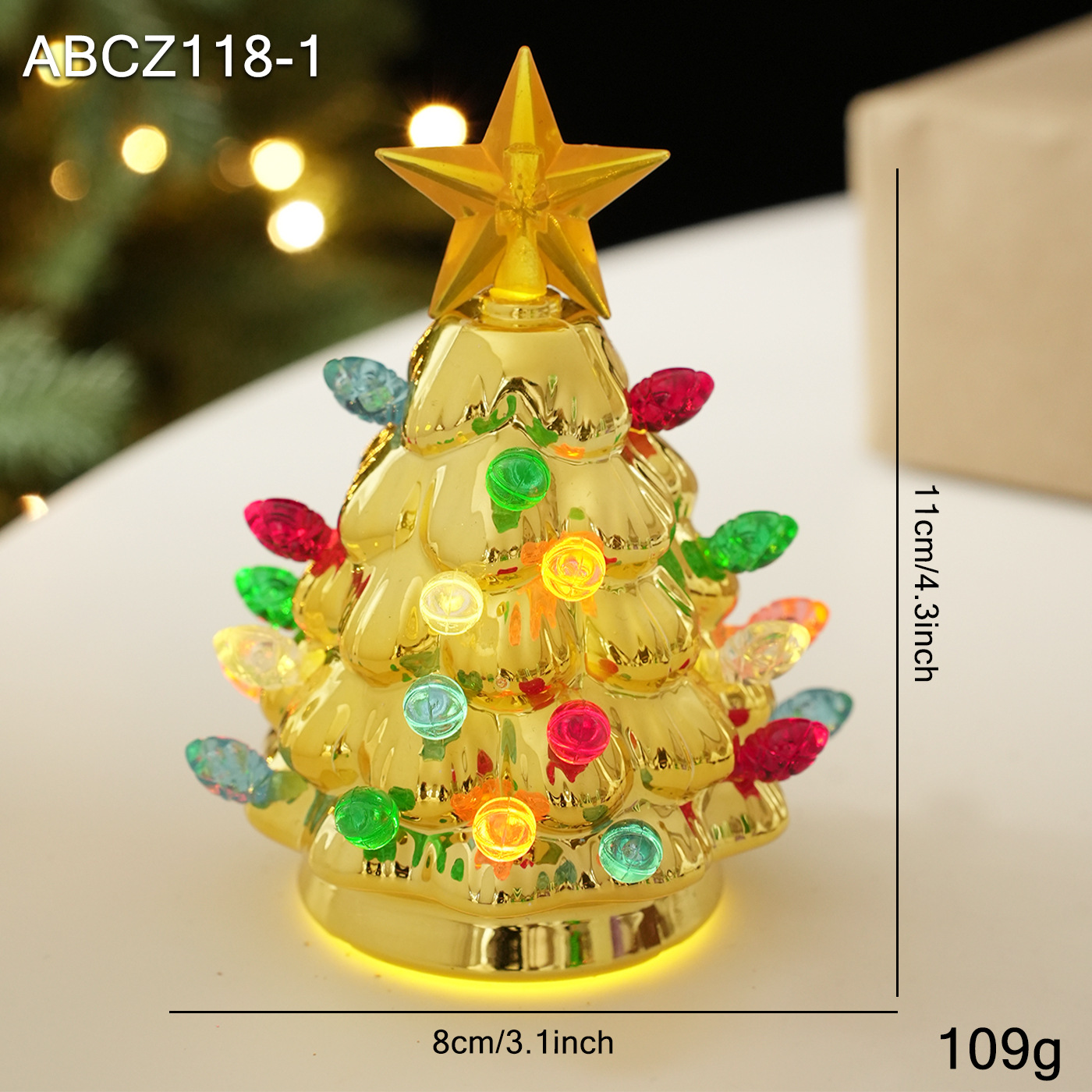 Transfronterizos luminosos árbol de Navidad decoración de escritorio decoración de fiesta decoración de la mesa de comedor luz de decoración de Navidad luz de noche en stock
