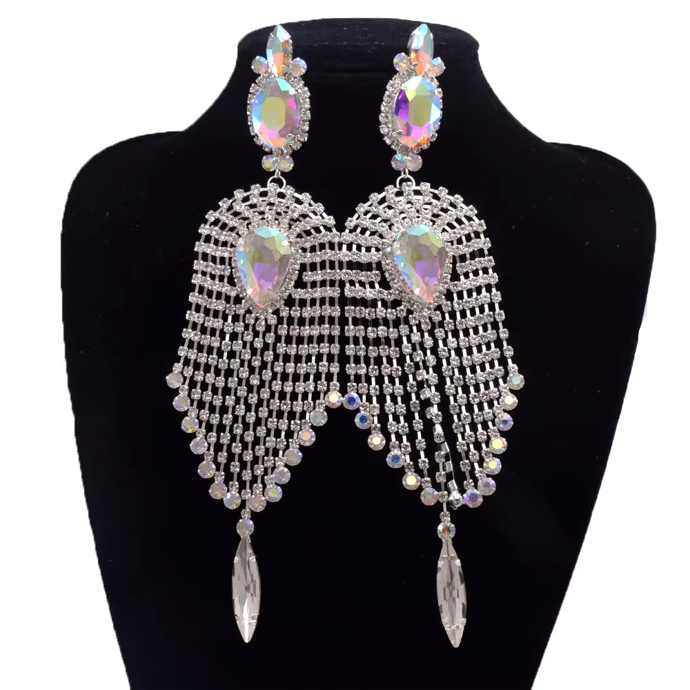 Orecchini a cerchio con nappine di strass per sposa eleganti_voghion.com
