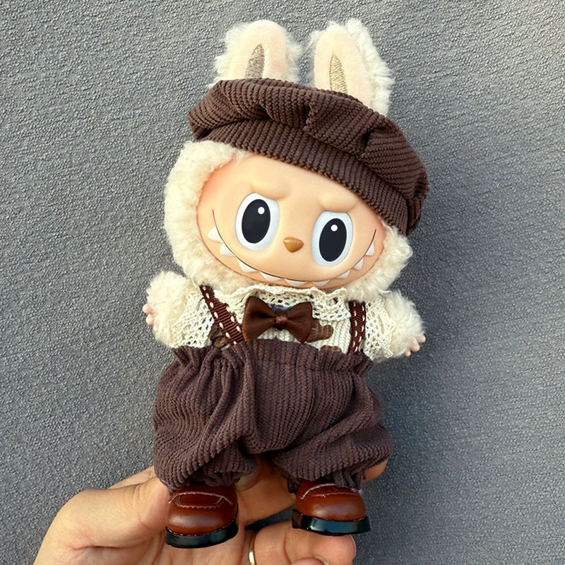 Сначала, второе и третье поколения одежный подвес Labubu, одежда подвес Labubu, надхалюй костюм трендовый