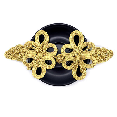 纽扣金银定制金丝大盘扣三角六叶时尚时装T台服饰配件中国结纽扣