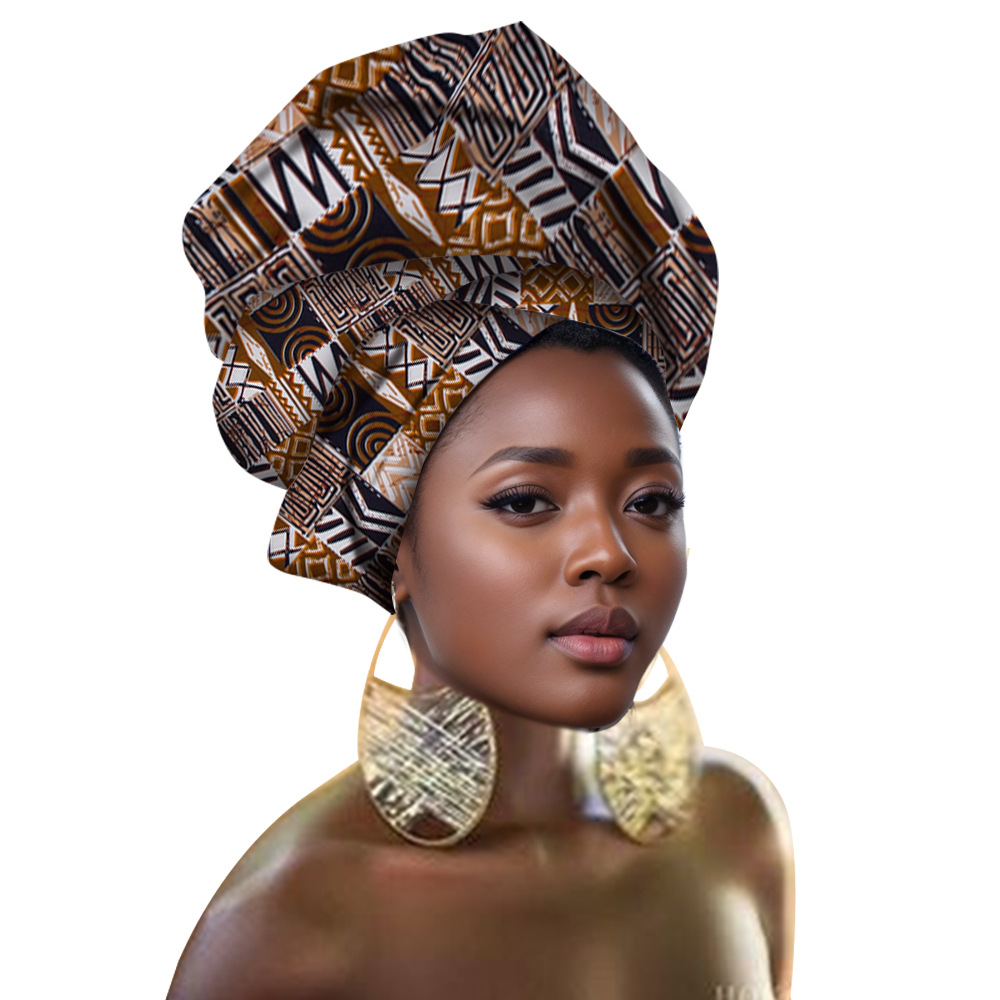 非洲头巾蜡染印花布包头巾非洲民族头巾多色可选厂家供应1件代发