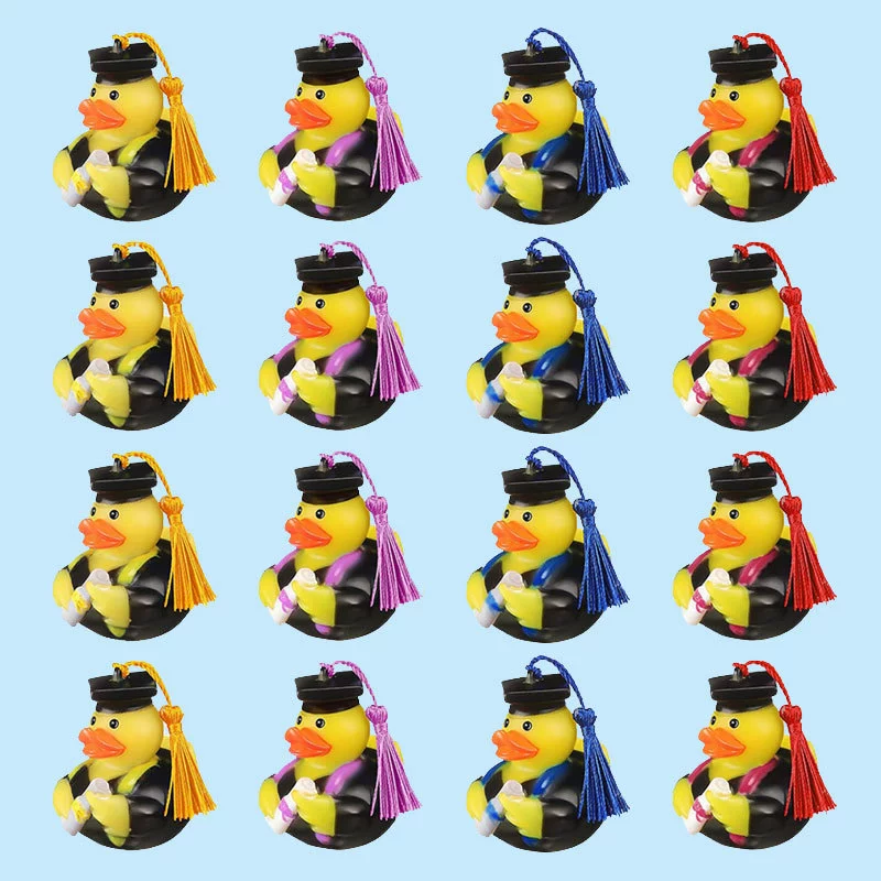 Популярный набор из 24 виниловых уточек-докторов для выпускного сезона, маленькие уточки оптом