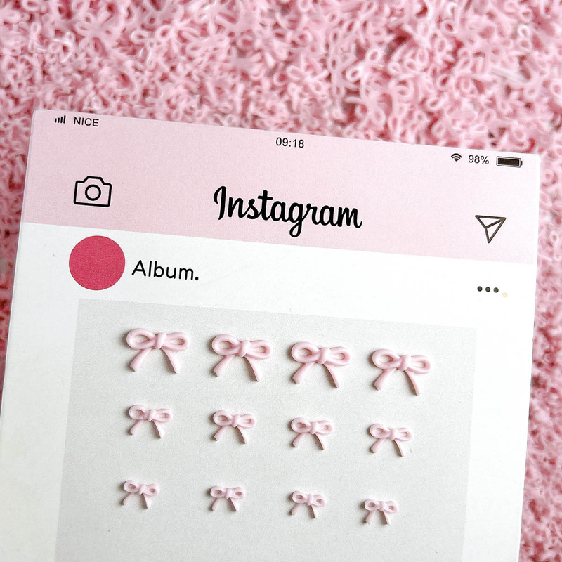 French Mini Bow Nail Art Accessories Sweet Style Pink Small Tie All-Match Cute Dressing Diy Accessories