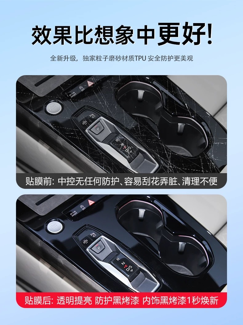 Suitable for the New 25-Model Audi A5L Center Console Gear Shift Interior Film, Car Accessories, Navigation Paint Surface High-Definition Film-Tpu