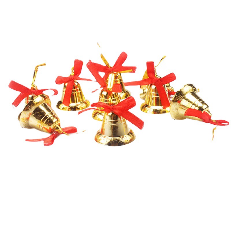 Decoraciones de Navidad Golden Bell decoraciones del árbol de Navidad colgantes 9 Pack 3cm