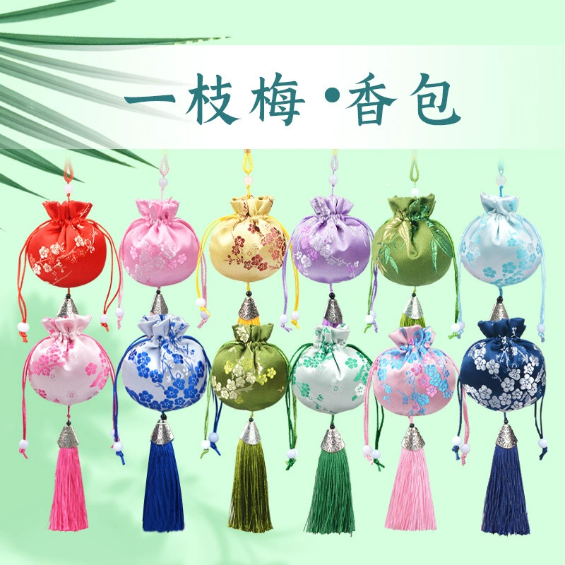 Сливовая кисточка Саше пустая сумка Автомобильная вышивка кулон Детские Фетальные волосы античный кошелек Саше цветения сливы