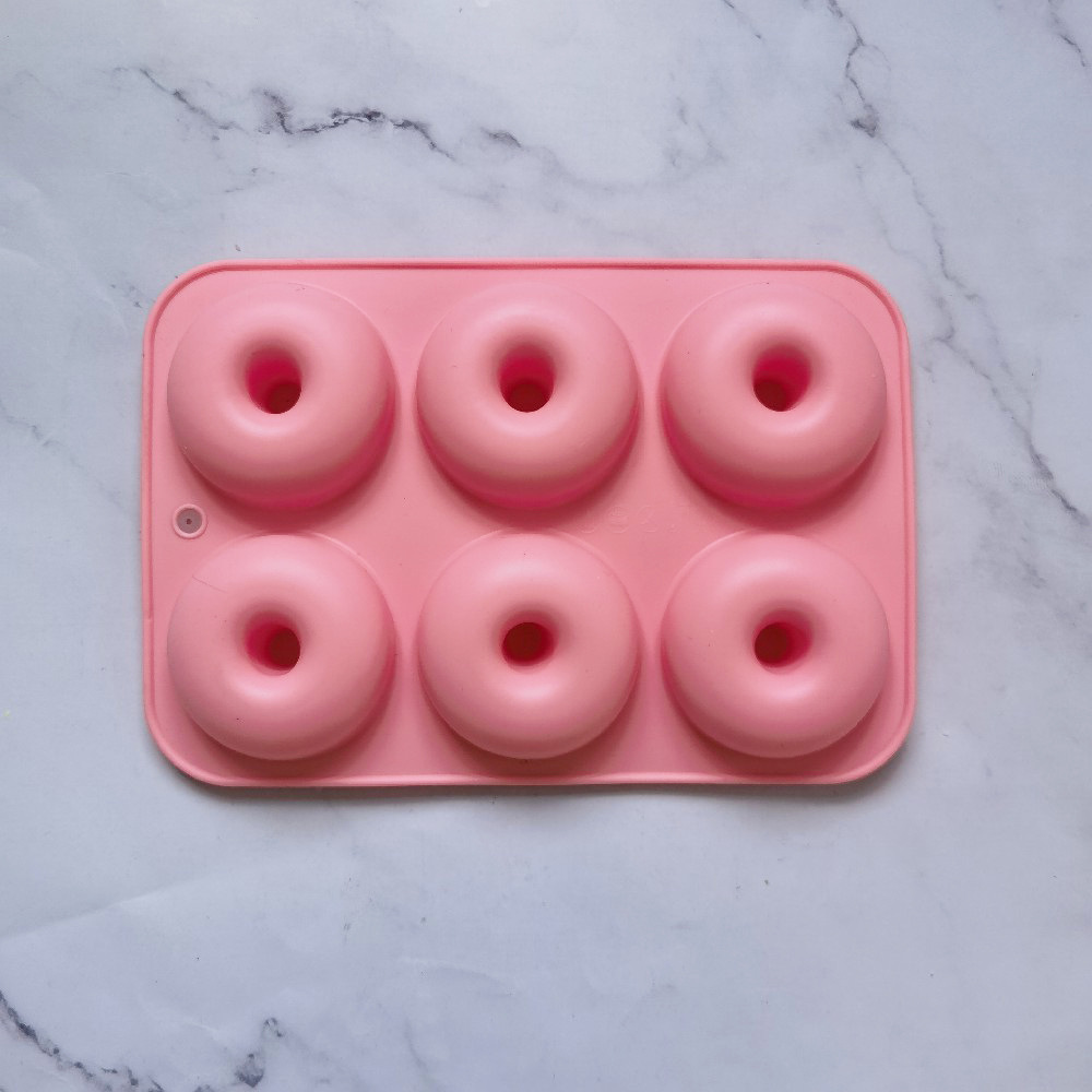6 Donuts 363 chocolate molde de silicona molde de jalea torta molde de pan herramientas de horneado