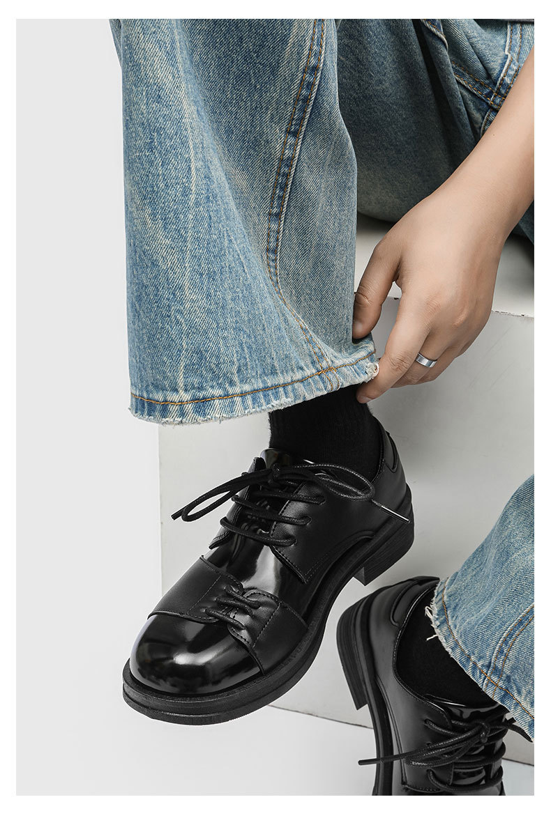 ShoeVault Herren Leder 2025 Neue Casual Herbst Britische Business Formale Hochzeit Square Toe Derby Schuhe_voghion.com