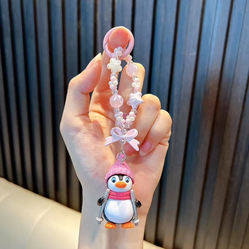 겨울 펭귄 키링 - 핑크