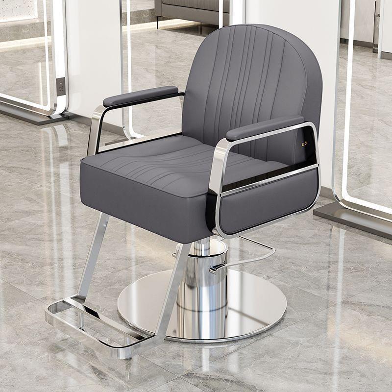 Silla de peluquería silla de salón de peluquería silla de corte de pelo silla de elevación rotativa de acero inoxidable silla de barbero image 20