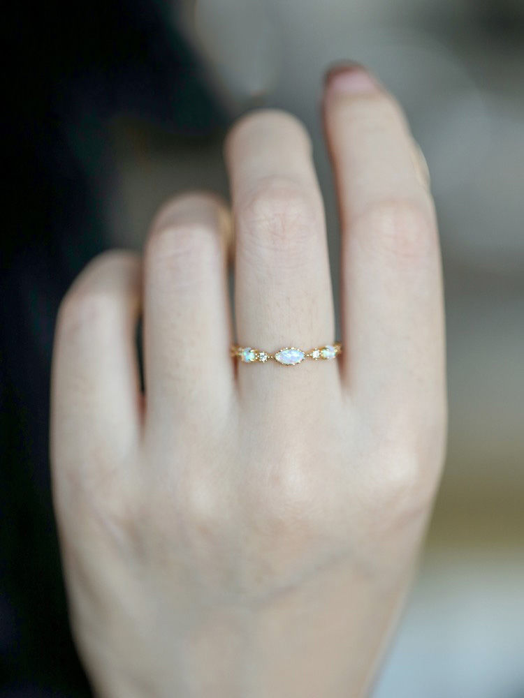 4g Weight Zircon Inlay Material Rings Classification Simple Style Round Copper Inlay Zircon Rings