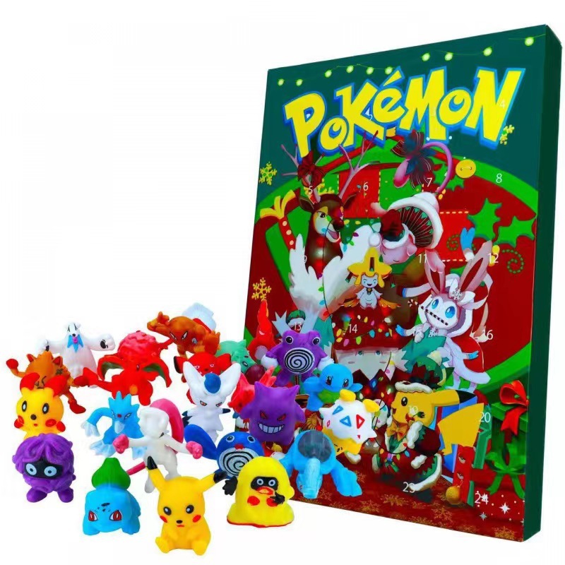 thumbnail image 1 of Calendario de Adviento de Navidad 2024 Pokémon Mascota Elfo Caja Sorpresa de Navidad Calendario de Adviento de Navidad de Pokémon, 1 of 5